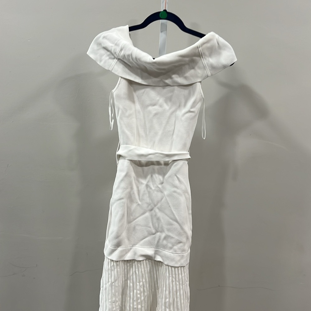 Rebecca Vallance Mariana Knit Midi Dress in Ivory - Picture 10 of 14